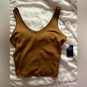 Brown Hollister Cropped Tank